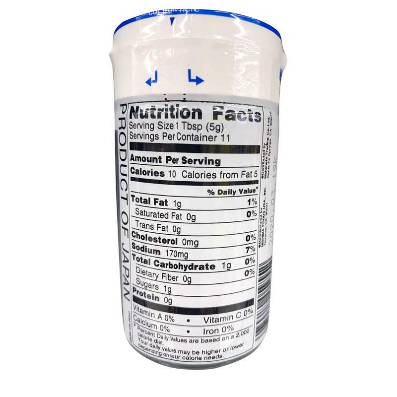 Nori Komi Furikake, Roasted Black Seaweed 1.9oz (Pack of 2)