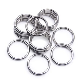 Jamsinmu Metal Ring Robust O-Rings Multi-Purpose for DIY Accessories, Belt and Dog Leads Craft Accessories, Silver, 25 mm