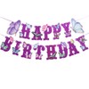 Butterfly Birthday Banner, Purple, Pink, and Gold, Party Decoration