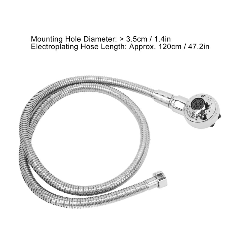 Electroplated Shampoo Bowl Spray Head Hose Professional Hair Salon Shampoo