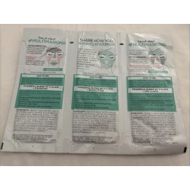 L'Oréal L'oreal Trio Pure Clay Mask Sample .34 Packet x3 Red Algae, Eucalyptus, Charcoal