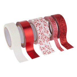 Heyda Decorative Tape Mix Red Pack of 5