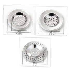 Operitacx 4Pcs Stainless Steel Sink Strainers Filter Nets for Kitchen Sink Clogging Deodorized Drain Protectors Fits Sinks Durable and Easy to Install