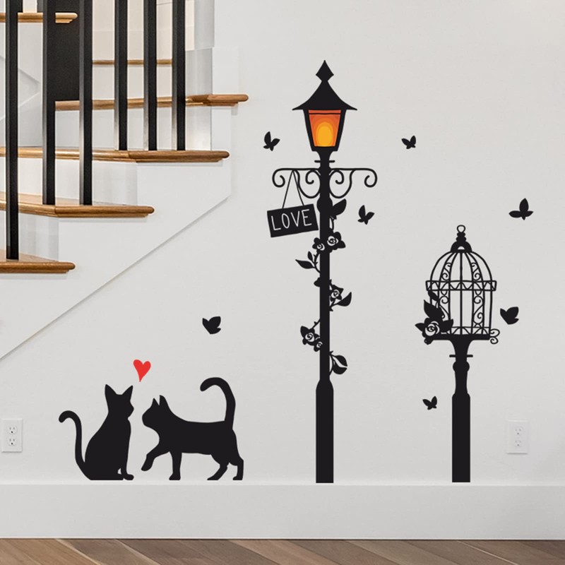 ZARROUEA Wall Sticker (Cats, Dogs, Animals, Street Lights, 3D Sticker