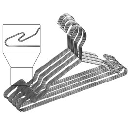 Luxurious Hanger Set Heavy Duty Metal Hangers with Unique Hook Design Durable & Sturdy Coat Hangers 4mm Thick Withstands 25lbs Weight Smooth Finish Compact Shirt Hangers - 40 Pack Chrome