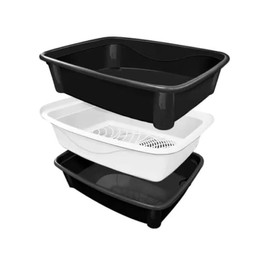 Classic Plus Sifting Litter Box Large - Large Cat Litter Pan with Intelligent Sifting System for Hygiene, Savings & Comfort - Durable, Easy Clean Design for Happy Cats (Black)