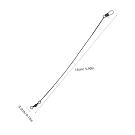 Generic 50pcs Steel Fishing Leaders Swivels High Strength Wire Leader for Freshwater Fishing Bite Design Lightweight Rigging Accessories for Anglers