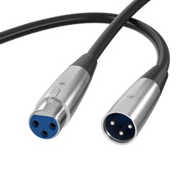 THE CIMPLE CO XLR Male to XLR Female Microphone Extension - 6mm Cable with 3P - 3 Pin Connector - for Mixers, Mic, Audio Consoles - Balanced Cable - 28 AWG - 25 Feet