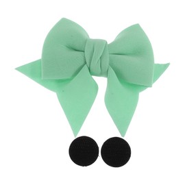 PARSLUCK Motorcycle Helmet Accessories Decoration Bow for Motorcycle Bicycle Skiing Helmets Cyan Fabric Sticker 1 Set