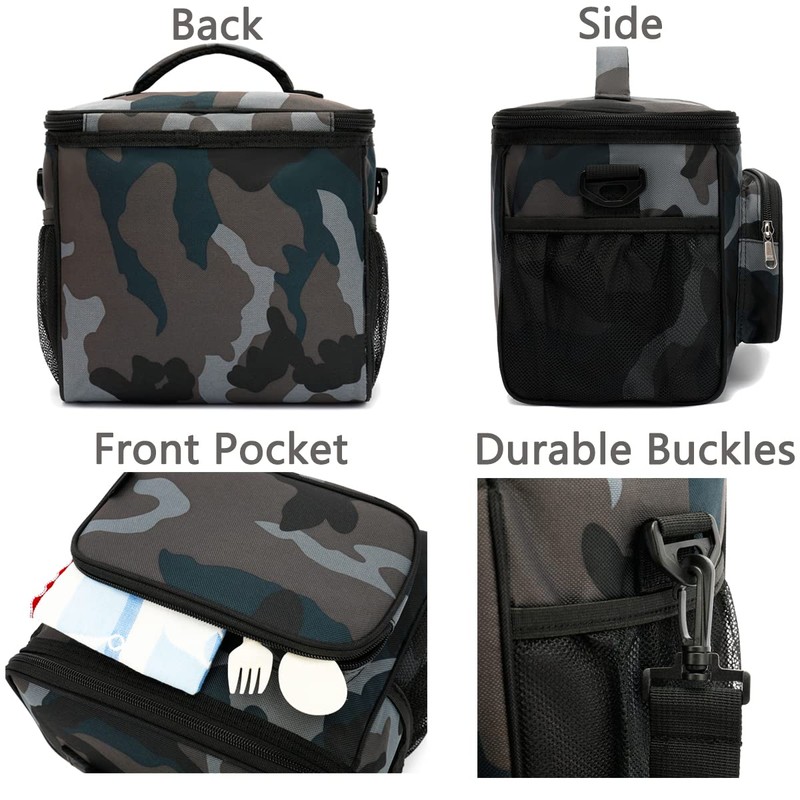 FlowFly Insulated Reusable Lunch Bag Adult Large Lunch Box for