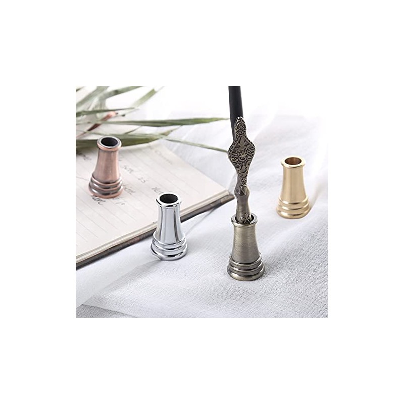 Alint 1 Piece Tabletop Antique Metal Bronze Color Pen Holder