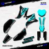 Factory EFX Gray & Cyan Slick Racing Graphics Kit fits
