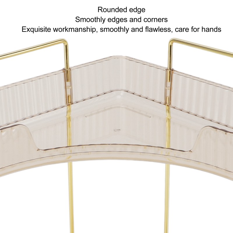 2 Tier Corner Bathroom Countertop Organizer Space Saving Easy Assembly