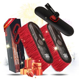 RIDE KINGS Auto Accessories Car Duster,Car Brush Replacement Kit,Scratch Free Car Feather Duster for Car Exterior,Truck,SUV,RV and Motorcycle,Wax Cotton Hair,Dust Removal(2Mops & 1Board)