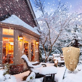 Konload Burlap Plant Covers Freeze Protection Bags, Large Winter Plant Frost Protector with Drawstring Reusable Tree Freeze Blanket (24x32)