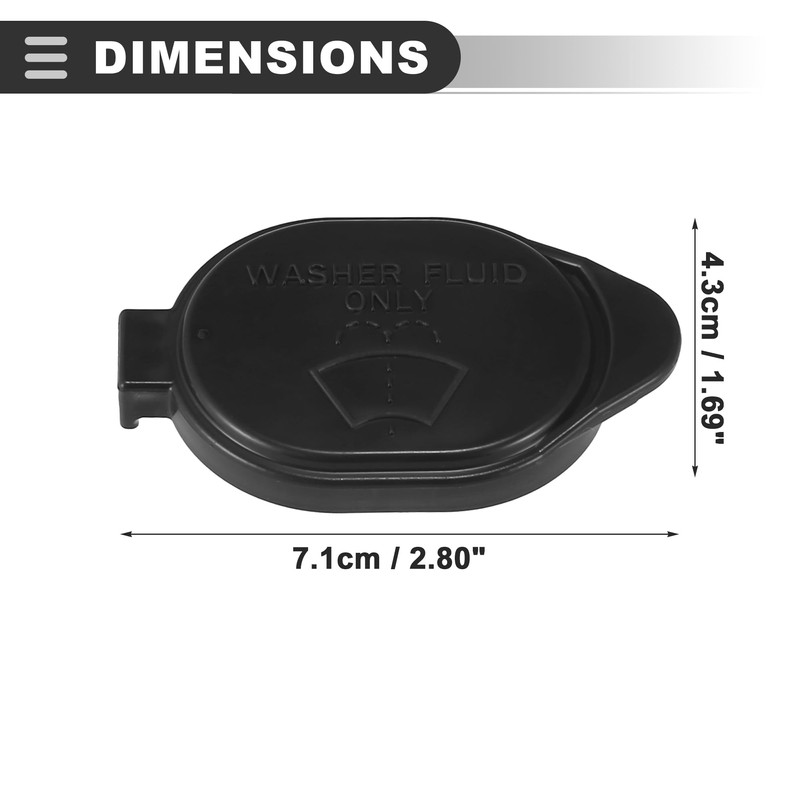 Motoforti Windshield Washer Fluid, Reservoir Bottle Tank Cap, for Toyota