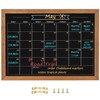 Umtiti 27 x 37 cm Calendar Chalkboard, Magnetic Surface, Rustic