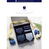 HISDERN TA3-02S Set of 3 Neckties and Pocket Squares, Luxury