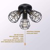 Farmhouse Close to Ceiling Light with Pull Chain, 3 Lights
