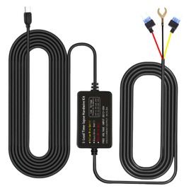 Typ C Hardwire-Kit Dash Cam, 112V-24V in 5V/3A Dash Cam, 3,2 Meter Auto-Ladekabel-Kabel, Dashcam Auto Hardwire Kit Parküberwachung mit Unterspannungsschutz für 24 Stunden Zeitrafferfunktion Geeignet