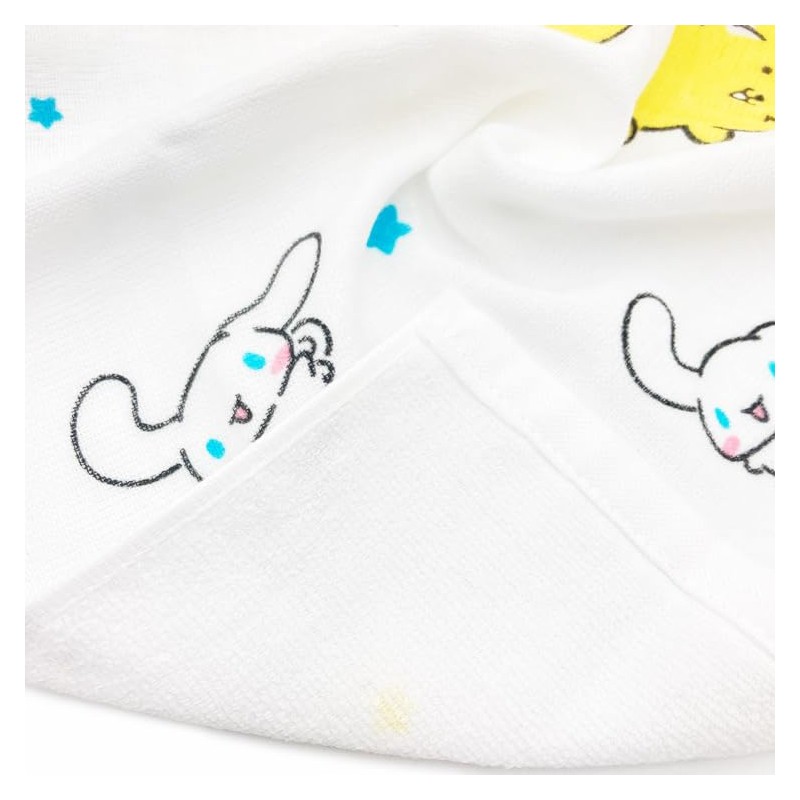 Hayashi Sanrio Characters Face Towel, Gauze Pile, Cinnamoroll & Pom