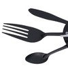 Black Kitchen Wall Clock Removable Modern Cutlery Kitchen Spoon Fork