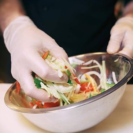 Jointown Basic Medical Clear Vinyl Exam Gloves - Latex-Free & Powder-Free - VGPF3002 (2 Boxes of 100), Medium