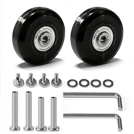 Juego de Ruedas Repuesto Maleta, Ruedas para Maletas de Viaje Silenciosa, Incluye Piezas y Herramientas de Instalación, Ideal para Maletas de Cabina y Patines (50×18 mm)