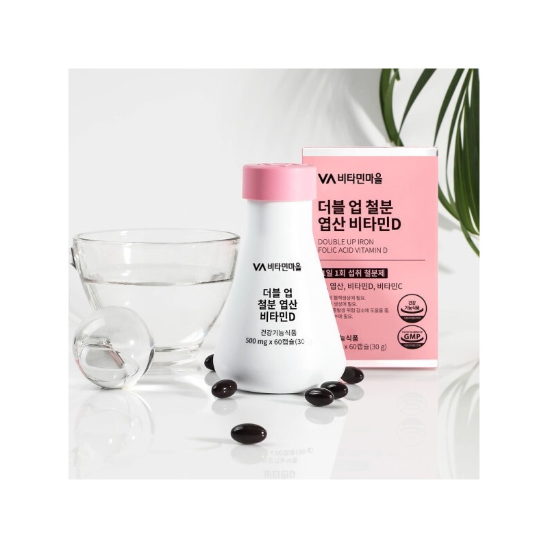 Vitamin Village Wise Iron Supplement, Folic Acid, and Vitamin D