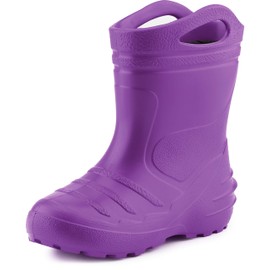 Ladeheid kids lightweight EVA (ethylene vinyl acetate) thermal wellies lined KL051 - Purple - 31 EU