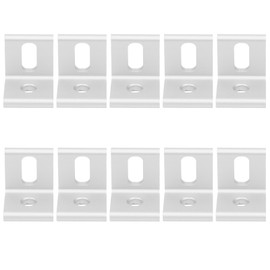 10Pcs Right Angle Corner Bracket 90° Aluminum L Shaped Fixed Brace Industrial Fasteners2020