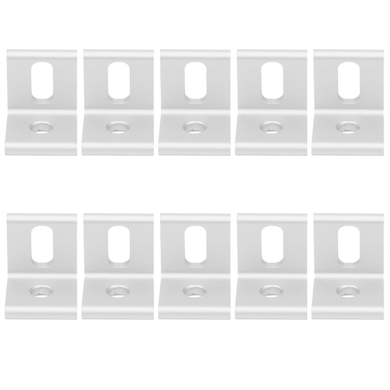 10Pcs Right Angle Corner Bracket 90° Aluminum L Shaped Fixed