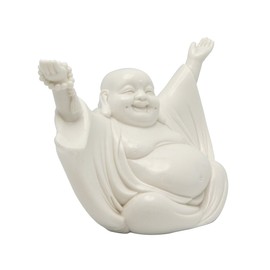 Cheering Happy Buddha Porcelain Statue