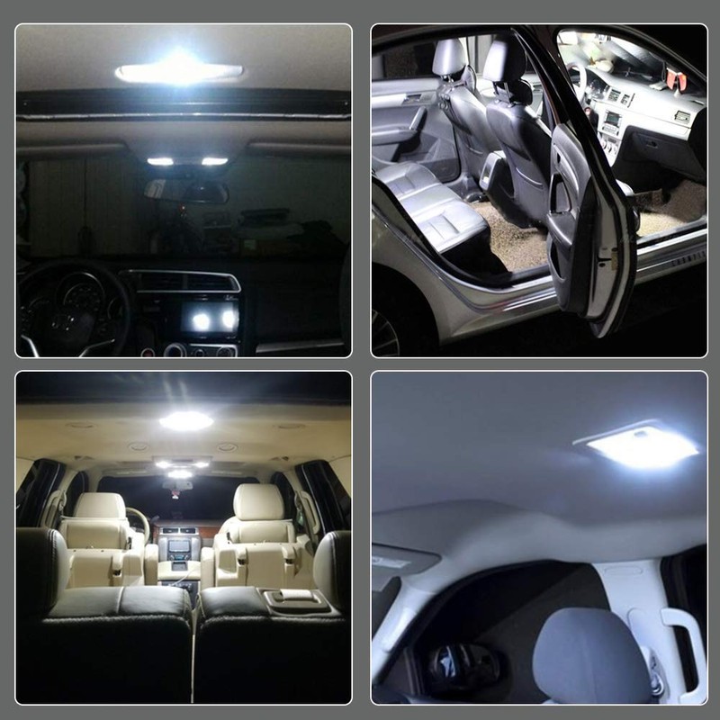 YM E-Bright 4-Pack White Led Panel Dome Light Lamp, COB