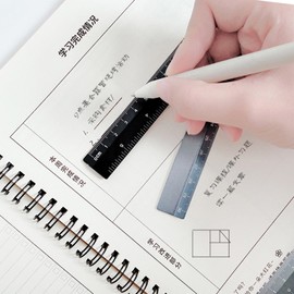 Generic 30cm Folding Aluminum Alloy Ruler, 0-300mm, Black, Perfect for Architects, Teachers & Children