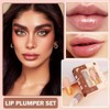 Lip Plumper, 2PCS De Suero Natural Para El Cuidado Brillo