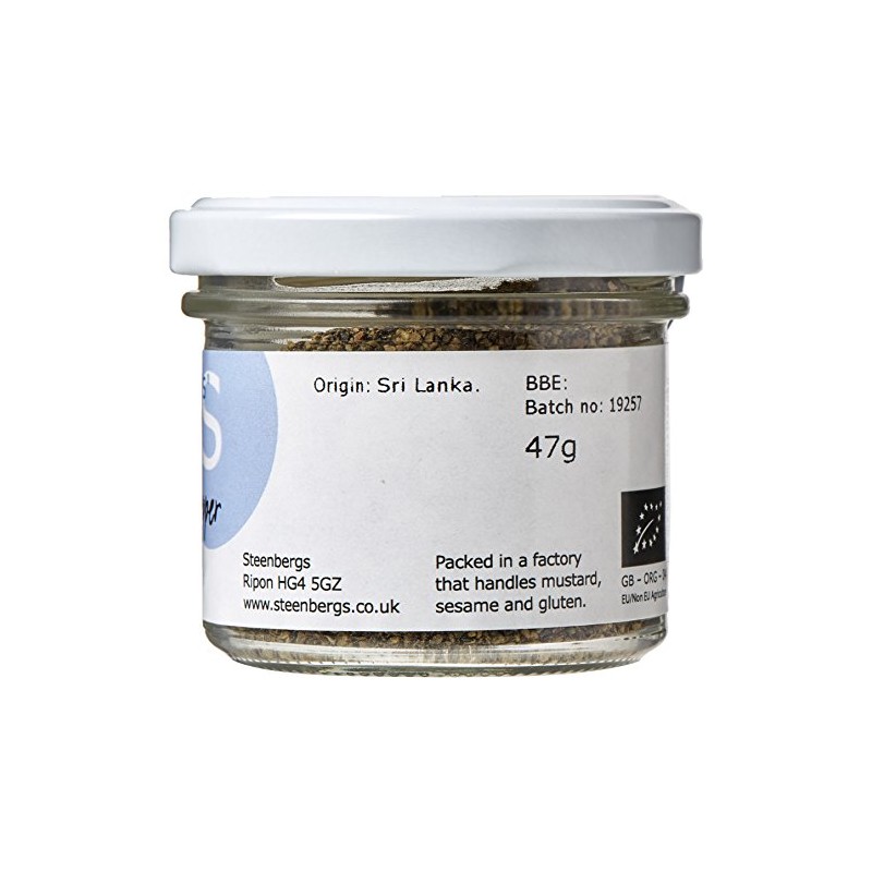 Steenbergs Organic Cracked Black Pepper Standard 47g