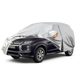 kayme Kayme 6 Layers SUV Car Cover Custom Fit for Mitsubishi Outlander (2005-2025) Waterproof All Weather for Automobiles, Outdoor Full Cover Rain Sun UV Protection.Silver