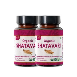 ORGANIC SPREE Shatavari 120 Tablets | Asparagus Racemosus (Shatavari) | USDA Organic Certified | Supports Women’s Health and Immune System | Organic and Natural 120tab - Pack of 2