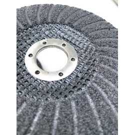 5 Pack 4 1/2 inch Semi-Flex Fiberglass Backing Abrasive Grinding Disc for Angle Grinder, for Granite, Marble, Stone, Glass (36 Grit)