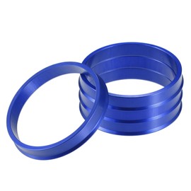 A ABSOPRO Car Hub Centric Rings OD 73.1mm to ID 66.1mm Hub Centric Rings Wheel Bore Center Spacer Aluminum Alloy Blue (Set of 4)