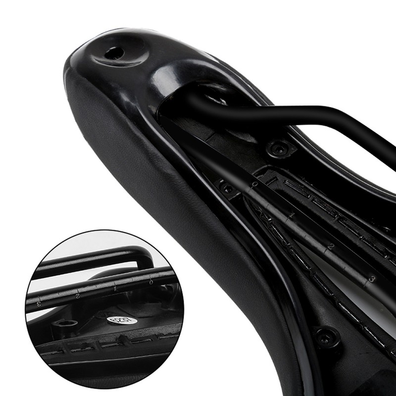 Bicycle Saddle Breathable PU Leather Hollow Cushion Comfortable Road Bike