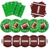 101Pcs Football Plates and Napkins-Football Party Supplies Serve 25, Football