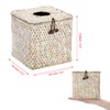 Sumnacon Tissue Box Cover Square Seagrass Tissue Box with Lid,