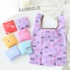 Character Small Cute Figure Pattern Foldable Simple Tote Shopper Bag Portable Mini Pouch 23*36*14cm/White 20ea