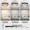13.7" Dimmable Crystal Chandeliers 3-Tiers Flush Mount Ceiling Lamp Modern