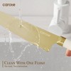 CAROTE 12PCS Kitchen Knife Set, Healthy Gold Titanium Coating Knife