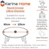 Karina Home Round Outdoor Garden Tablecloth with Parasol Umbrella Hole