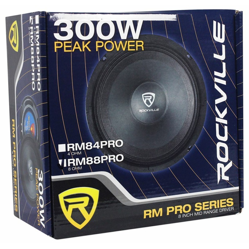 Rockville RM88PRO 8" 8 Ohm SPL Competition Midrange Car Speaker,