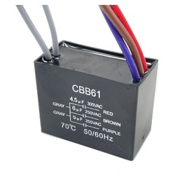winwill Ceiling Fan Capacitor CBB61 4.5uf + 6uf + 5uf 5 Wire 50/60Hz AC 250V